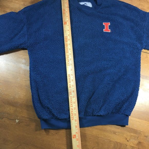 VTG NCAA Illinois Summit Sportswear Kickoff Collection Sherpa Sweater Men sz S - Picture 7 of 7